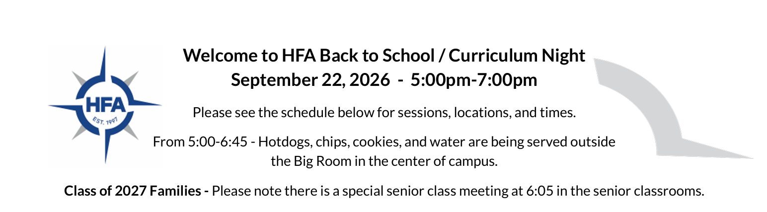 Back to school Curriculum Night Agenda